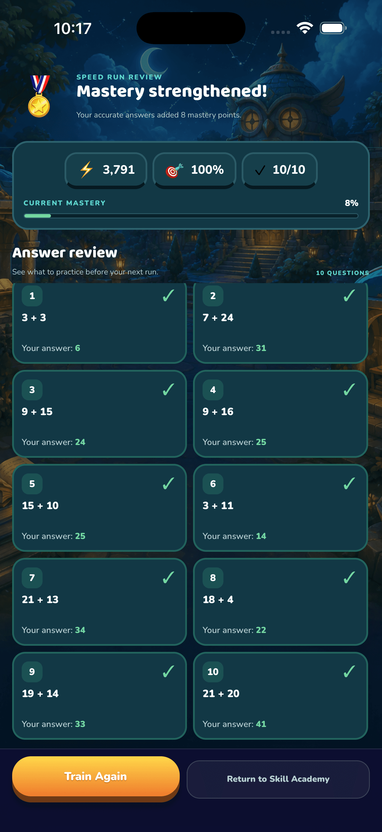 Review your mastery in PhiloMath